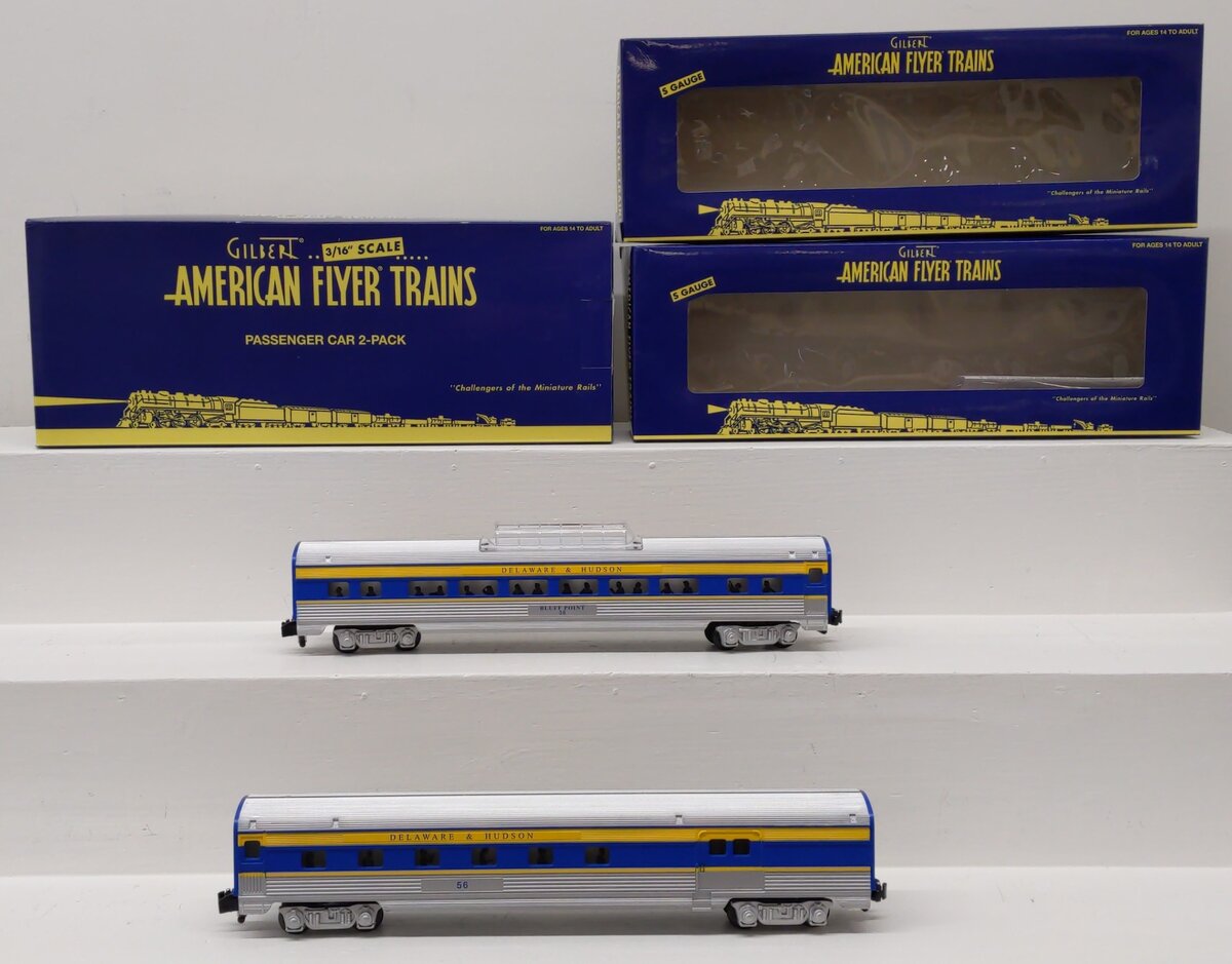 American Flyer 6-47903 S Delaware & Hudson Streamliner Diner & Vista Dome #43/36 LN/Box
