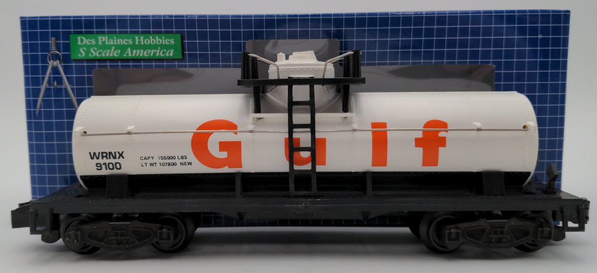 Des Plaines Hobbies SSA1421.1 S Gauge WRNX Gulf Tank Car #14131 [High-Rail] VG/Box