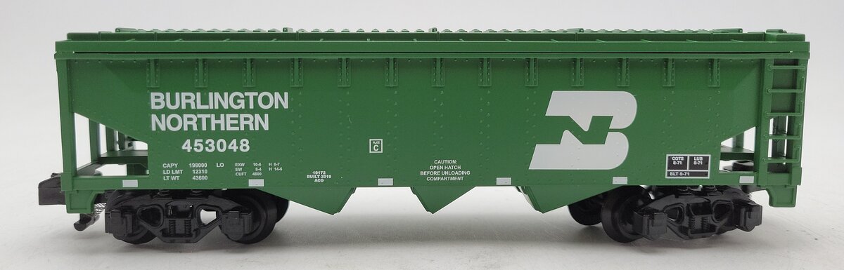 American Flyer 1919172 S Burlington Northern 3 Bay Covered Hopper #453048