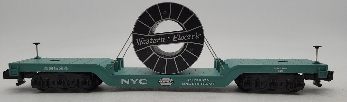 American Flyer 6-48534 S Scale New York Central Flatcar w/ Cable Reel