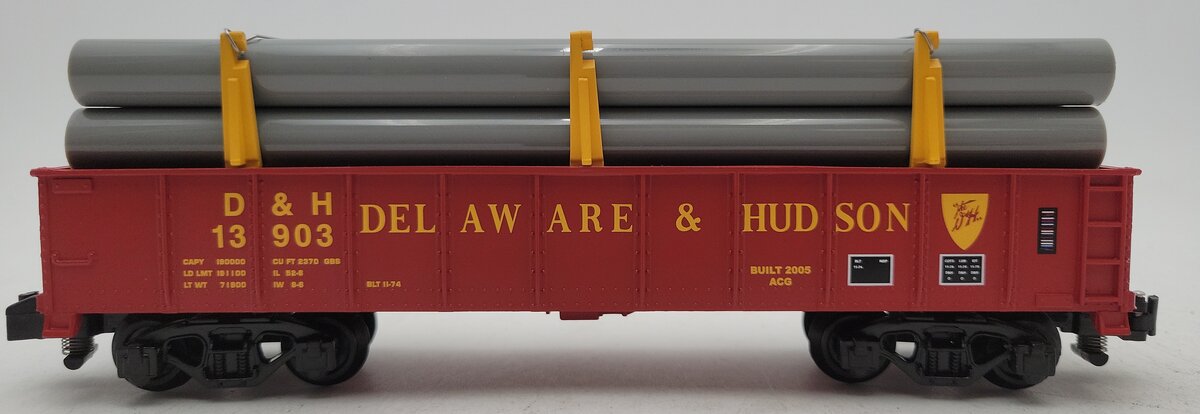 American Flyer 6-48541 S Scale Delaware & Hudson Gondola w/Pipe Load #13903