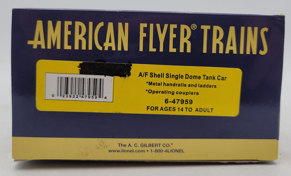 American Flyer 6-47959 S Gauge Shell Single Dome Tank Car LN/Box