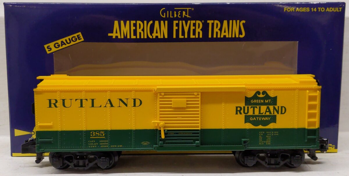 American Flyer 2019101 S Rutland Boxcar #385