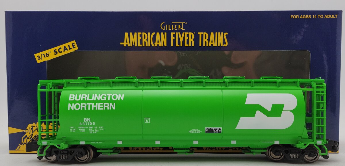 American Flyer 1919342 S Burlington Northern Cylindrical Hopper #441105