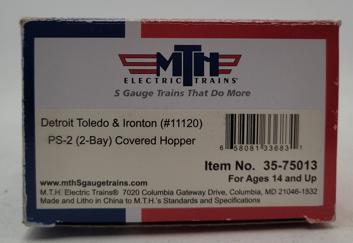 MTH 35-75013 S Modern Detroit Toledo & Ironton Ps-2 Hopper Car