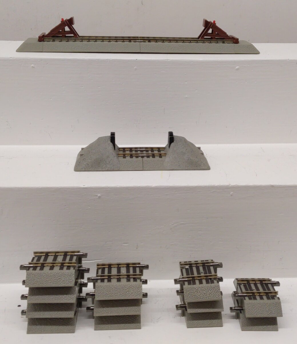 American Flyer S Scale Assorted FasTrack-Straight & Bumper [16] EX