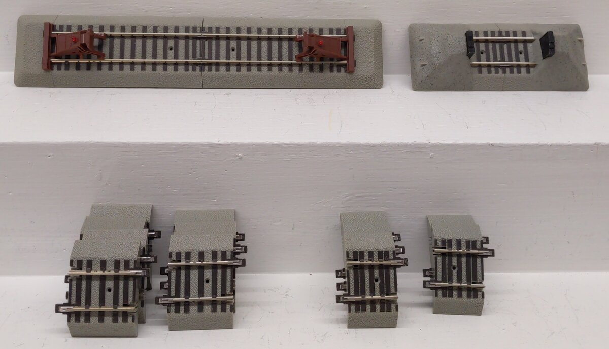 American Flyer S Scale Assorted FasTrack-Straight & Bumper [16] EX