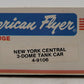 American Flyer 4-9106 S Gauge New York Central Triple Dome Tank #9106[High-Rail] LN/Box