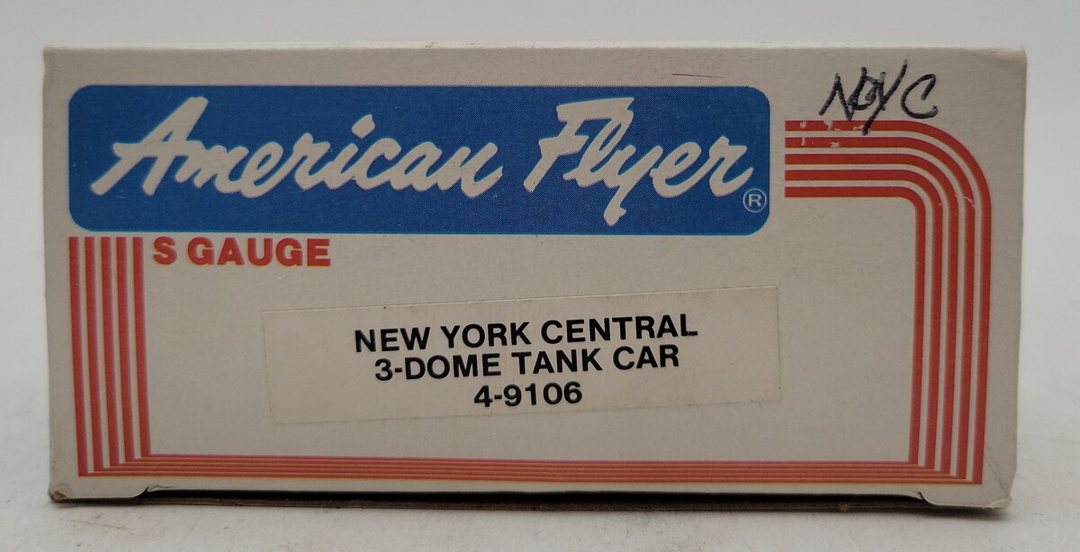 American Flyer 4-9106 S Gauge New York Central Triple Dome Tank #9106[High-Rail] LN/Box