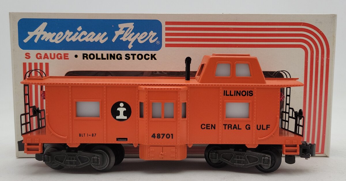 American Flyer 6-48701 S Gauge Illinois Central Gulf Window Caboose LN/Box
