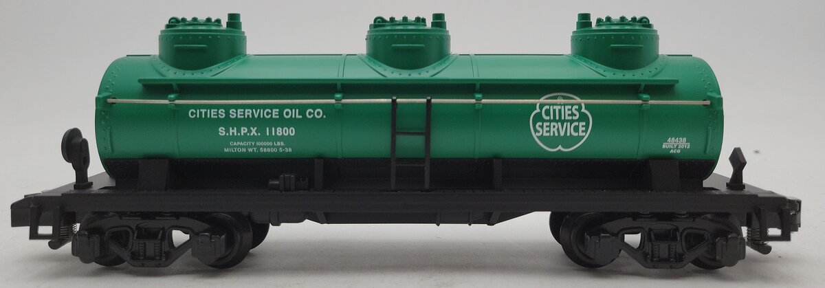 American Flyer 6-48438 S Gauge Cities Service 3-Dome Tank Car #11800 LN/Box