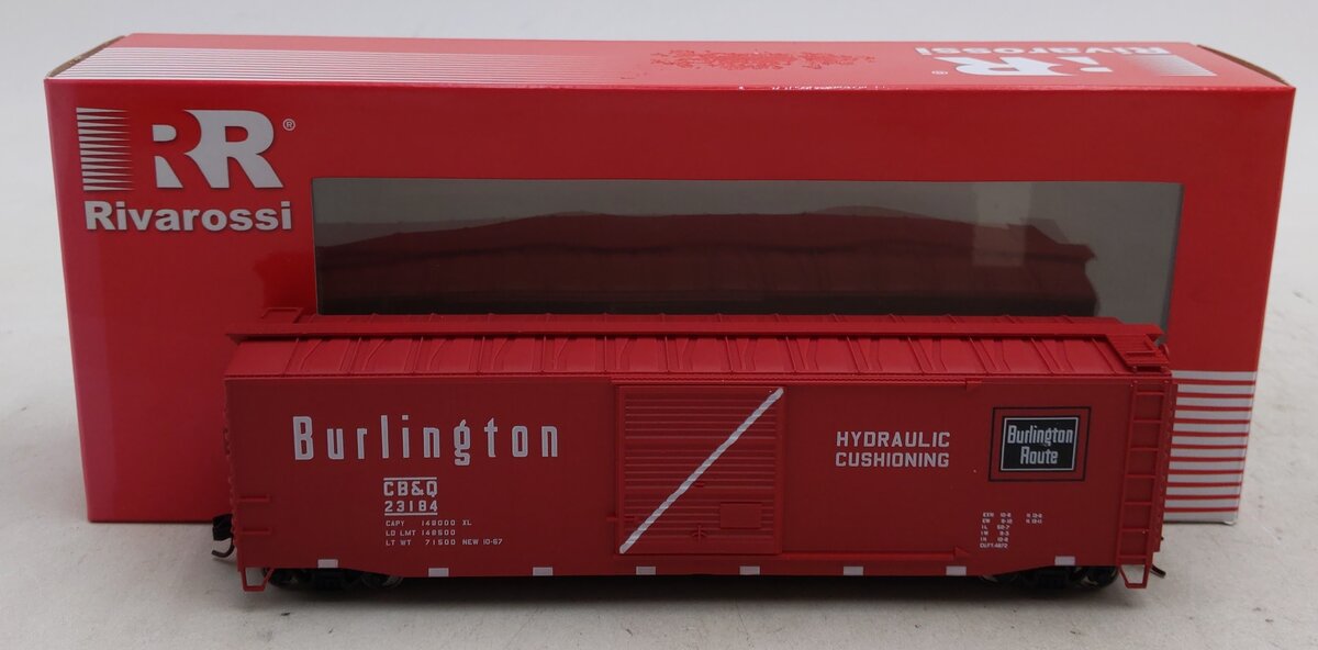 Rivarossi HR6350 HO Chicago, Burlington & Quincy 50' Single-Door Boxcar #23184