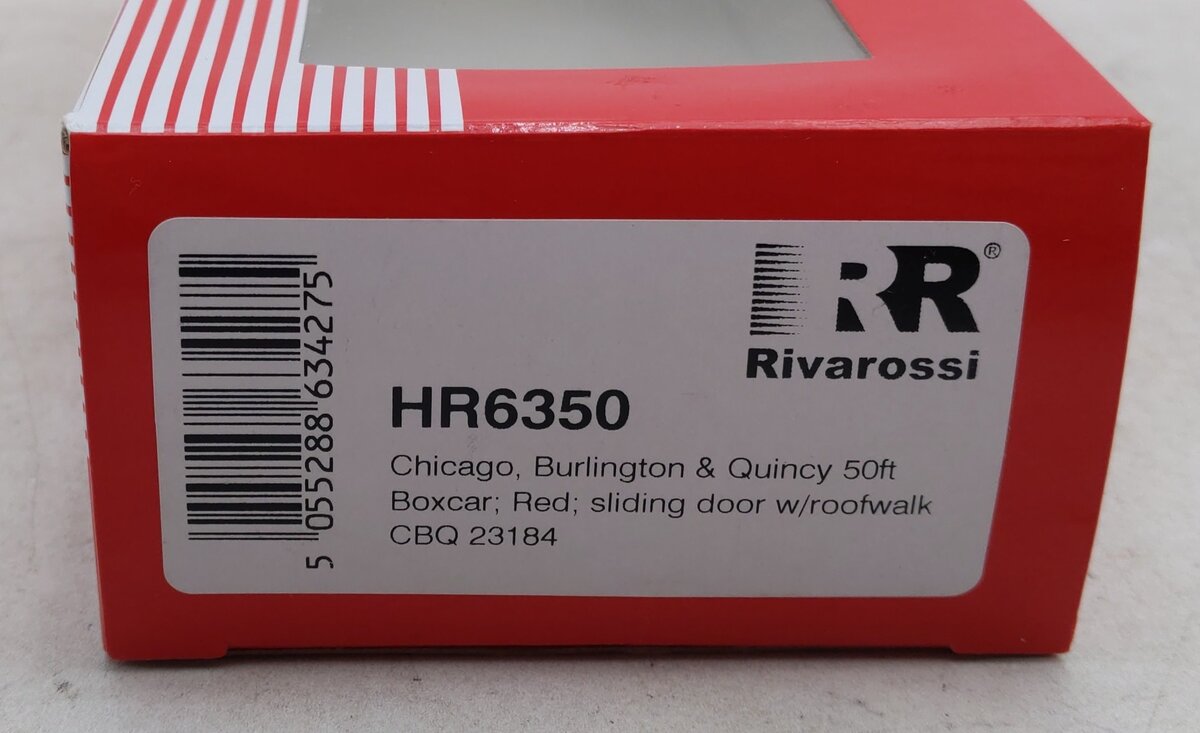 Rivarossi HR6350 HO Chicago, Burlington & Quincy 50' Single-Door Boxcar #23184