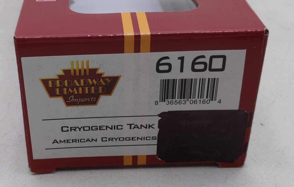 Broadway Limited 6160 HO American Cryogenics Cryogenic Tank Car