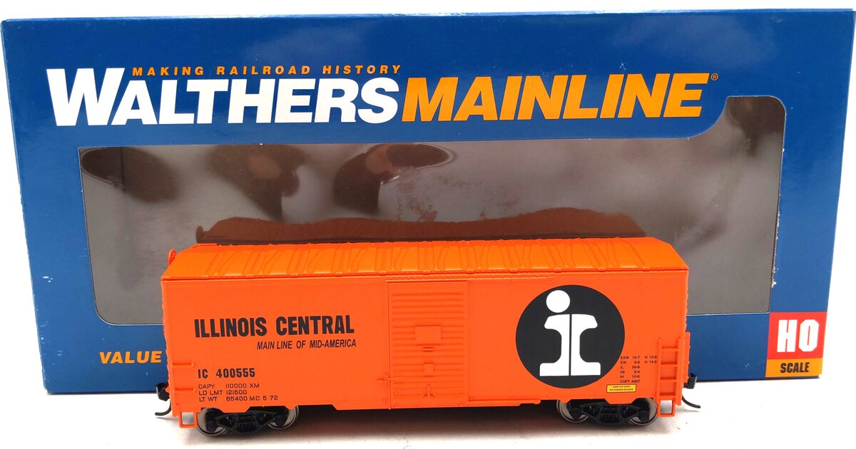 Walthers 910-1190 HO Illinois Central 40' AAR Modernized 1948 Boxcar #400555