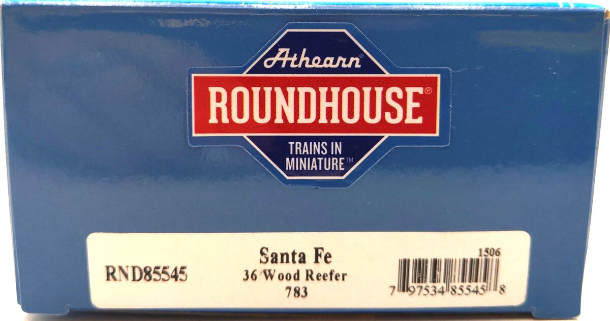 Roundhouse 85545 HO Santa Fe 36' Old Time Wood Reefer #783