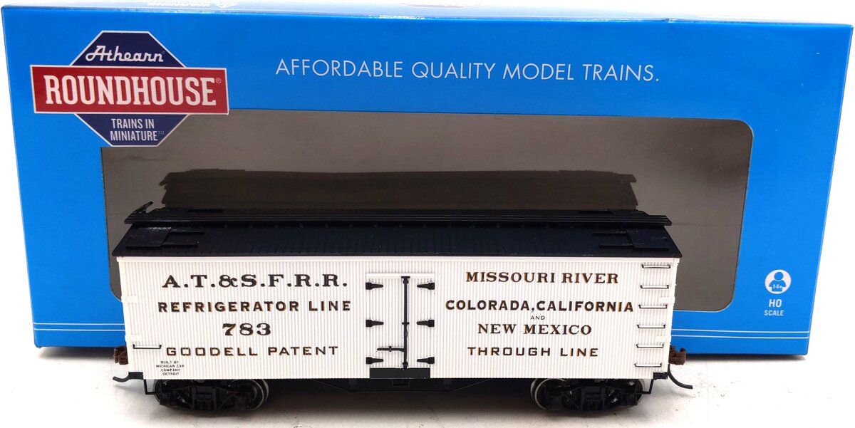 Roundhouse 85545 HO Santa Fe 36' Old Time Wood Reefer #783