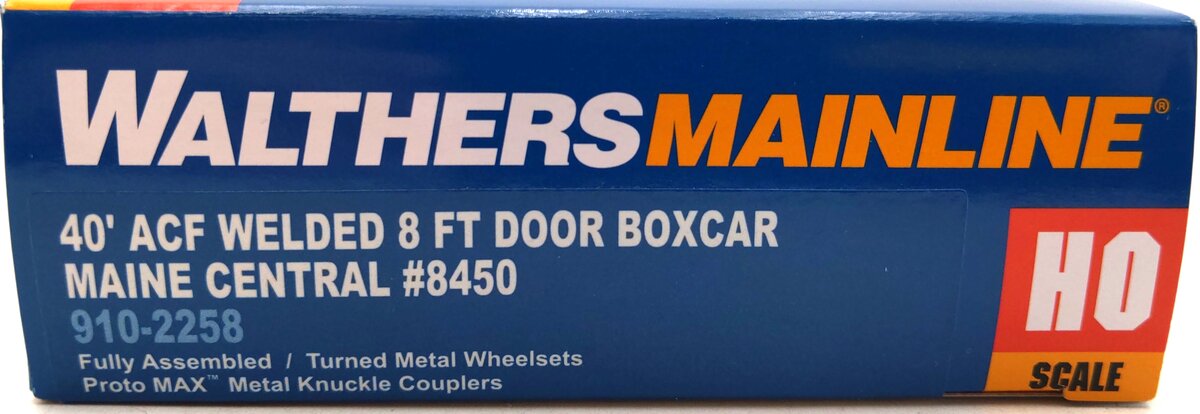 Walthers 910-2258 HO Maine Central 40' ACF Welded Boxcar with 8' Door #8450