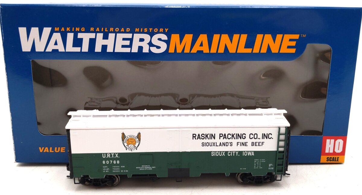 Walthers 910-3503 HO Scale Raskin URTX Steel Meat Reefer #60768
