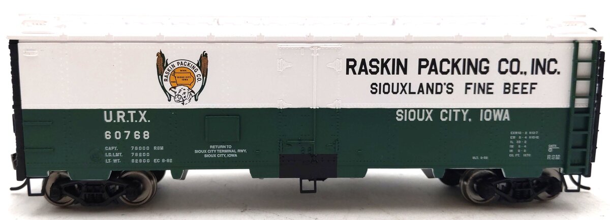 Walthers 910-3503 HO Scale Raskin URTX Steel Meat Reefer #60768