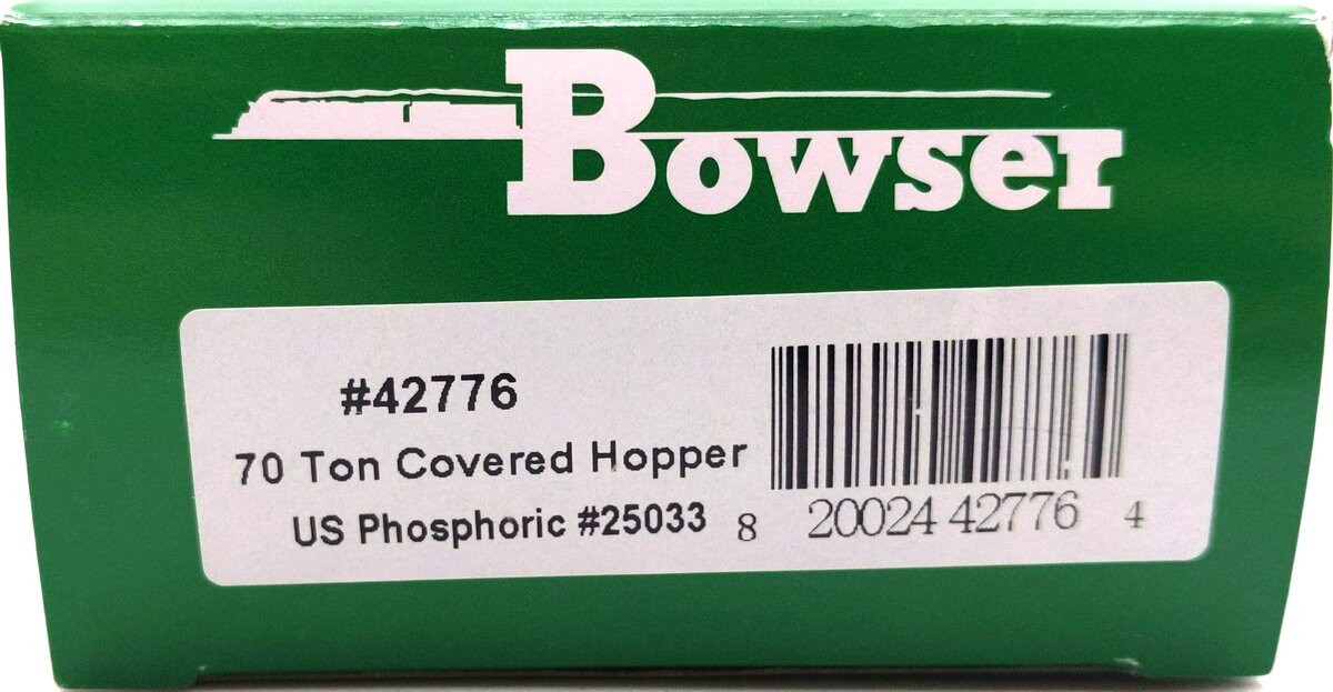 Bowser 42776 HO US Phosphoric Products 70-Ton 2-Bay Covered Hopper RTR #25033 LN/Box