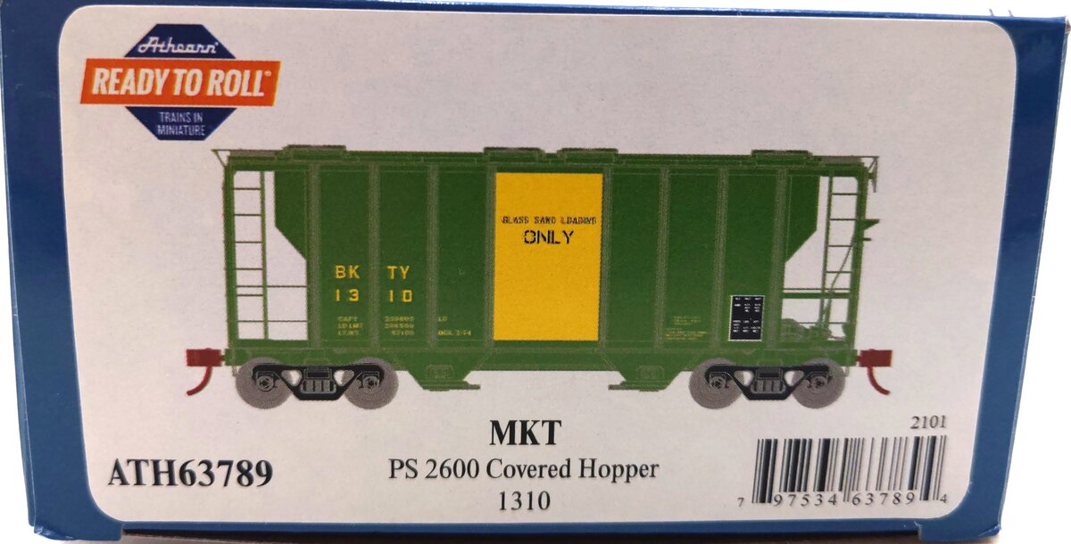 Athearn 63789 HO Missouri Kansas Texas RTR PS-2 2600 Covered Hopper #1310