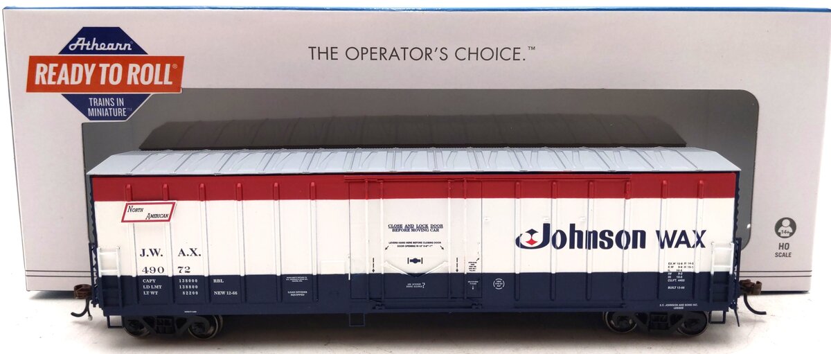 Athearn 18423 HO Johnson Wax RTR 50' NACC Boxcar #49072