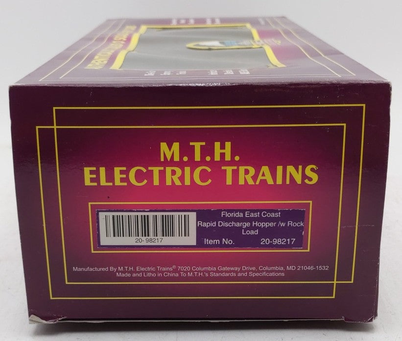 MTH 20-98217 O Gauge Florida East Coast Rapid Discharge Hopper w/Rock Load LN/Box