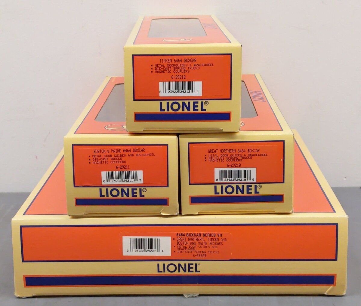 Lionel 6-29209 O Gauge 6464 Series VII Boxcars (Set of 3) EX/Box