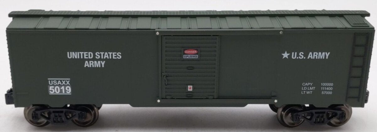 Menards 279-7848 Gold Line US Army Boxcar w/ Artillery Shells EX/Box