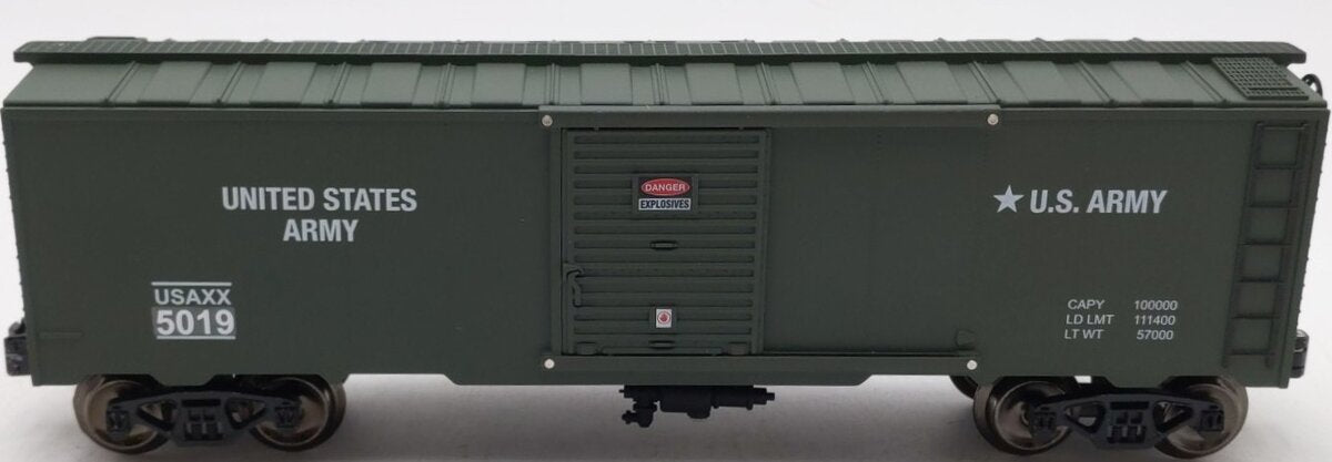 Menards 279-7848 Gold Line US Army Boxcar w/ Artillery Shells EX/Box