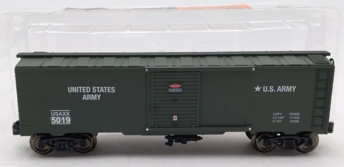Menards 279-7848 Gold Line US Army Boxcar w/ Artillery Shells EX/Box