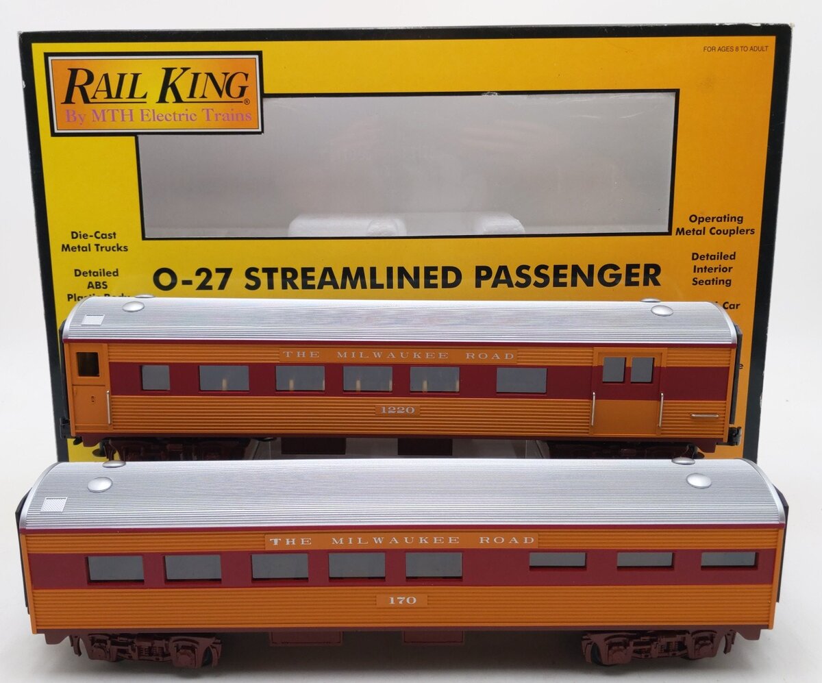 MTH 30-6091 O Milwaukee RailKing Streamlined Combo/Diner Set EX/Box