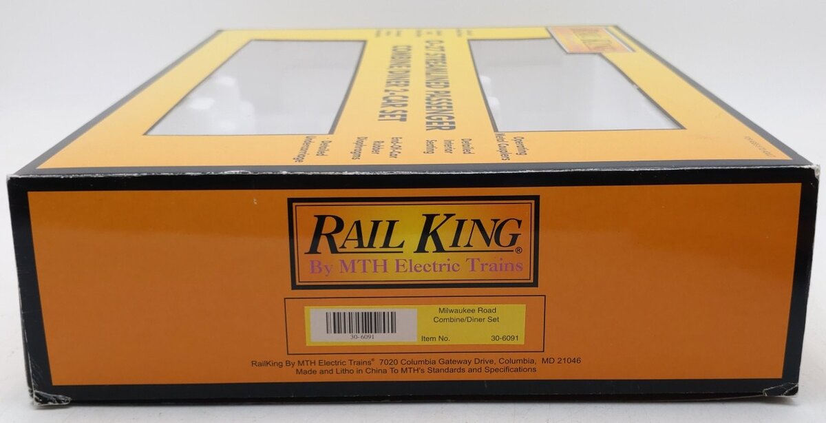 MTH 30-6091 O Milwaukee RailKing Streamlined Combo/Diner Set EX/Box