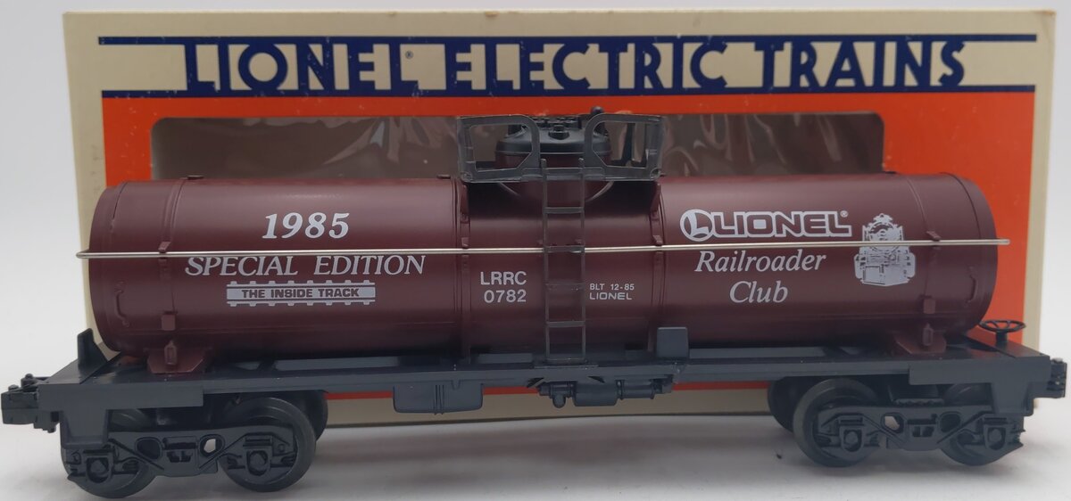 Lionel 6-0782 LRRC 1985 Special Edition O Gauge Single Dome Tank Car #0782 EX/Box