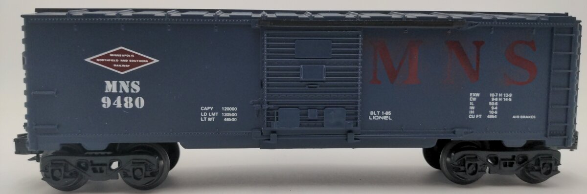 Lionel 6-9480 O Gauge Minneapolis, Northfield, & Southern Box Car #9480 EX/Box