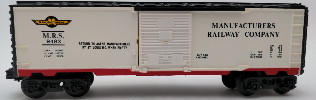 Lionel 6-9483 O Gauge Manufacturers Railway Boxcar #9483 EX/Box
