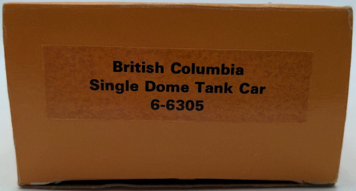 Lionel 6-6305 O Gauge British Columbia Single Dome Tank Car EX/Box