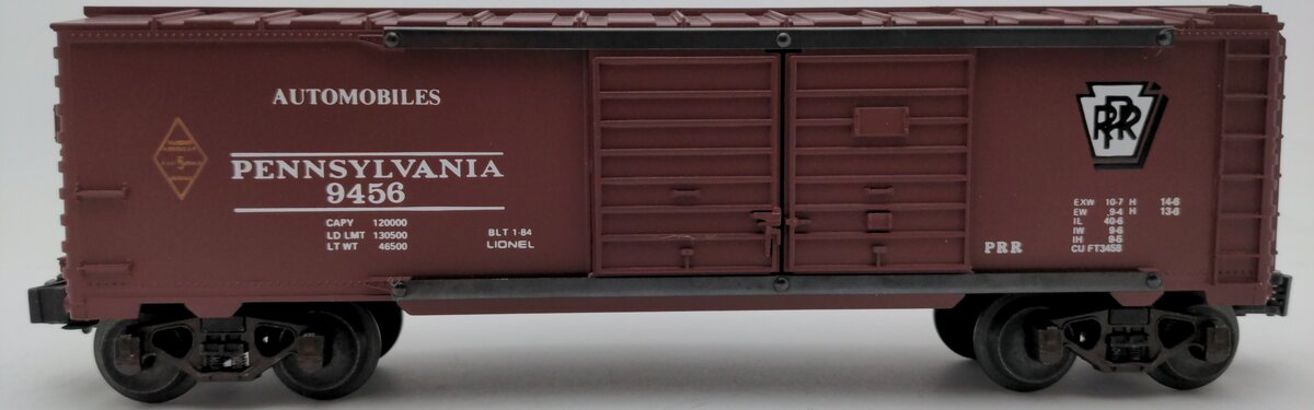 Lionel 6-9456 O Gauge Pennsylvania Railroad Double Door Boxcar #9456 EX/Box