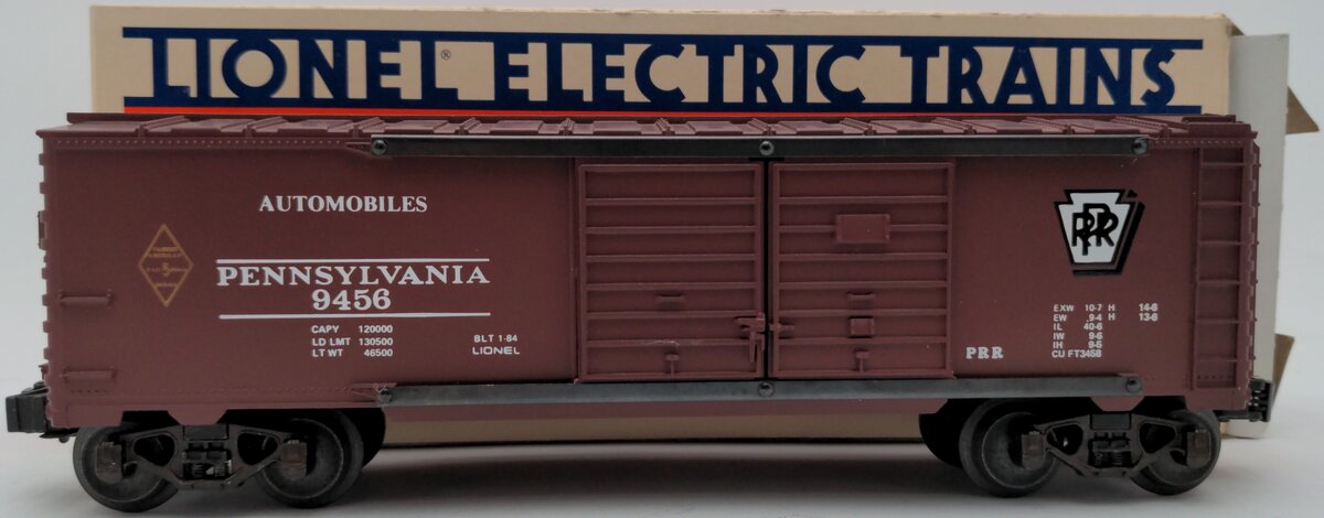 Lionel 6-9456 O Gauge Pennsylvania Railroad Double Door Boxcar #9456 EX/Box