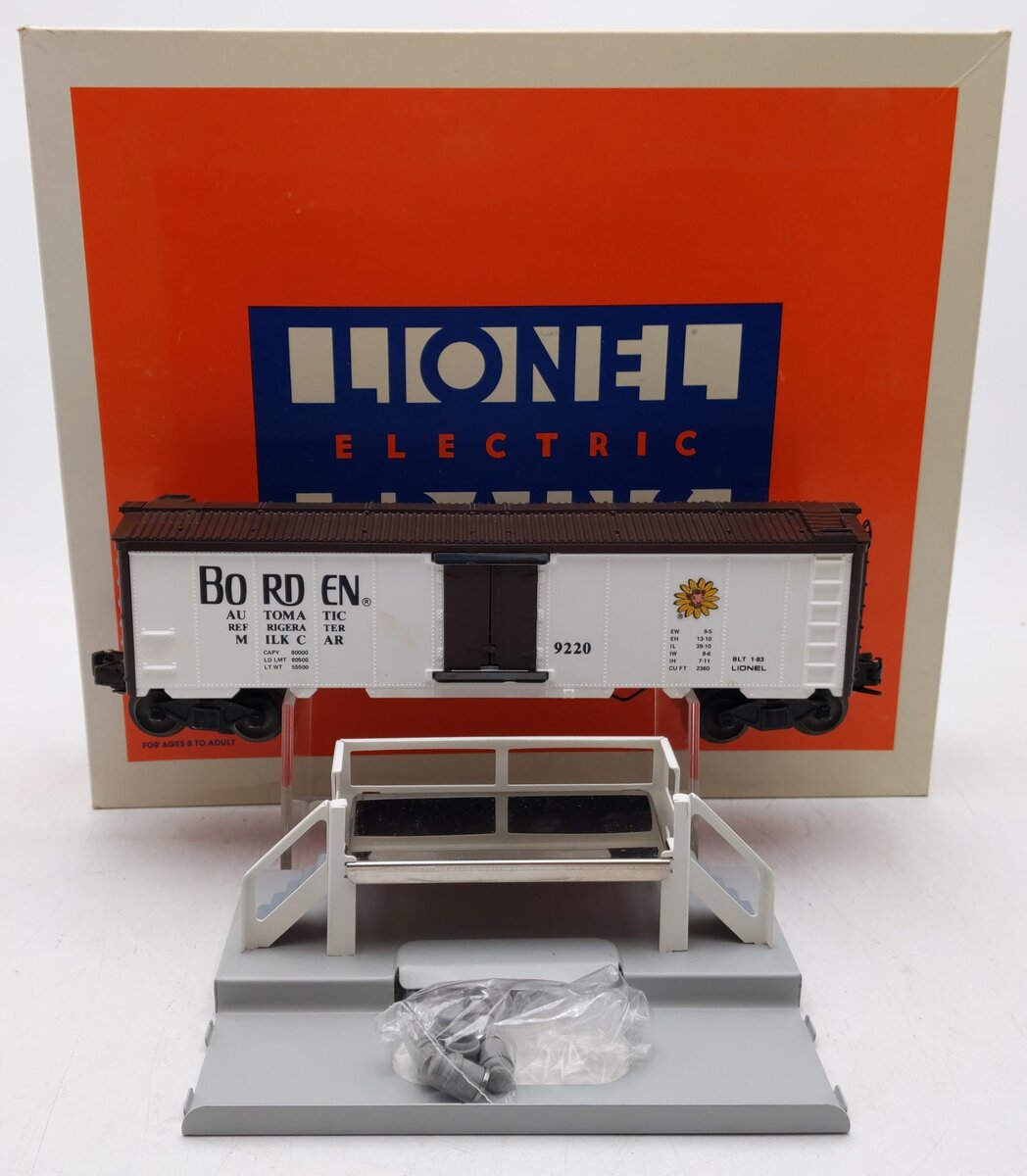 Lionel 6-9220 O Gauge Borden Operating Milk Car #9220 with Platform EX/Box