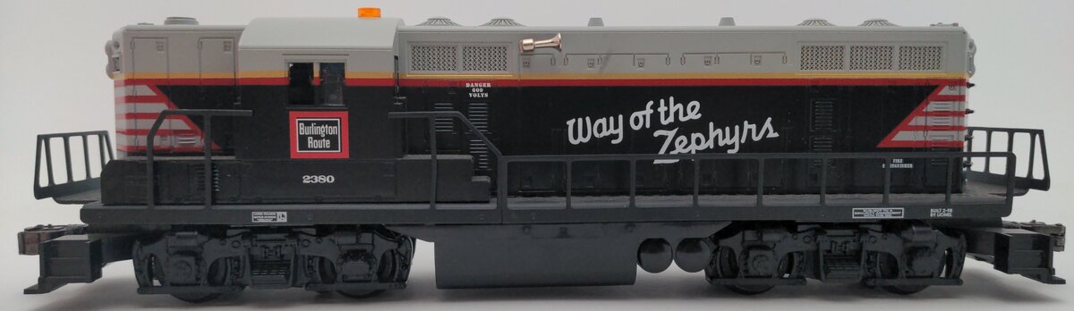 Lionel 6-18569 O Burlington Way of the Zephyrs GP-9 Diesel Locomotive #2380 EX/Box