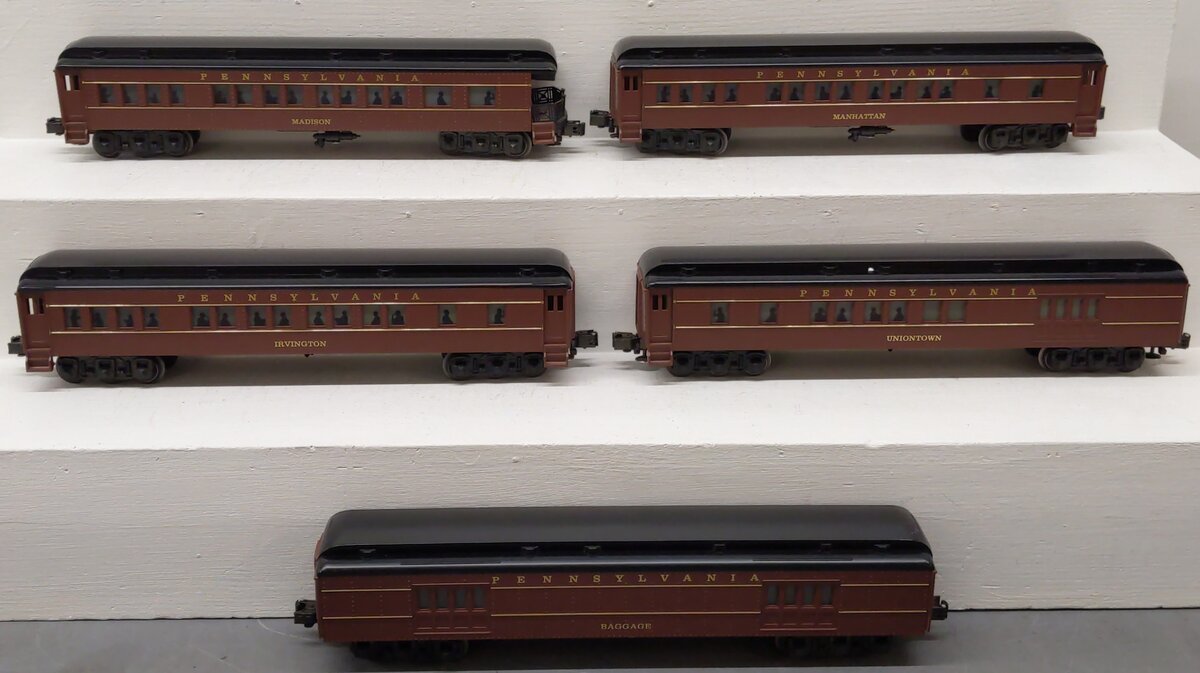 Williams 2502 O Gauge Pennsylvania Tuscan Madison 5-Car Set EX/Box