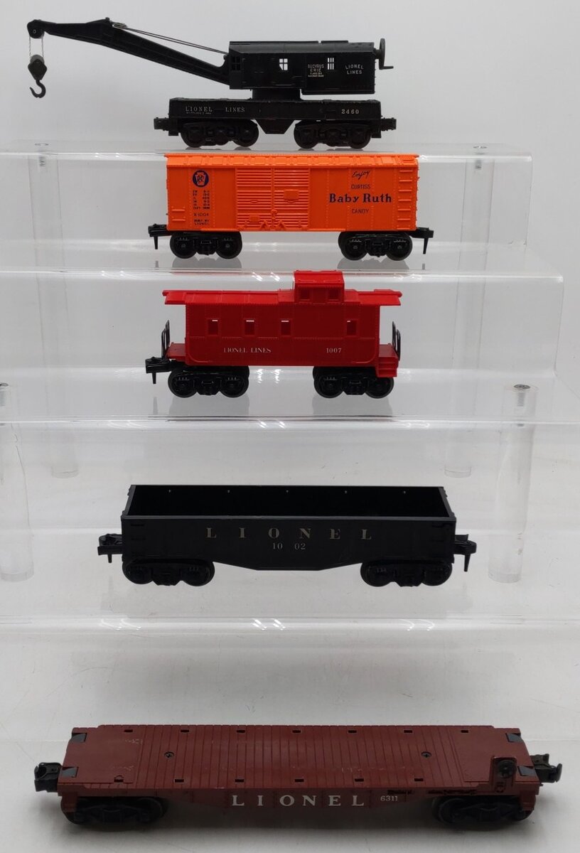 Lionel Vintage O Gauge Freight Cars #1002, X1004, 1007, 6460, 6311 [5] VG