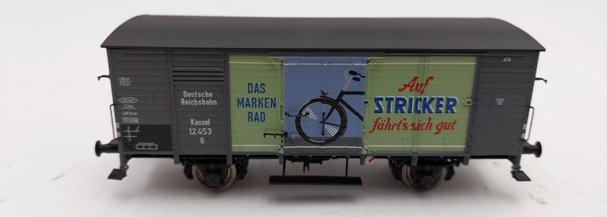 Brawa 50789 HO "Stricker" Covered Freight Car #12 453 NIB