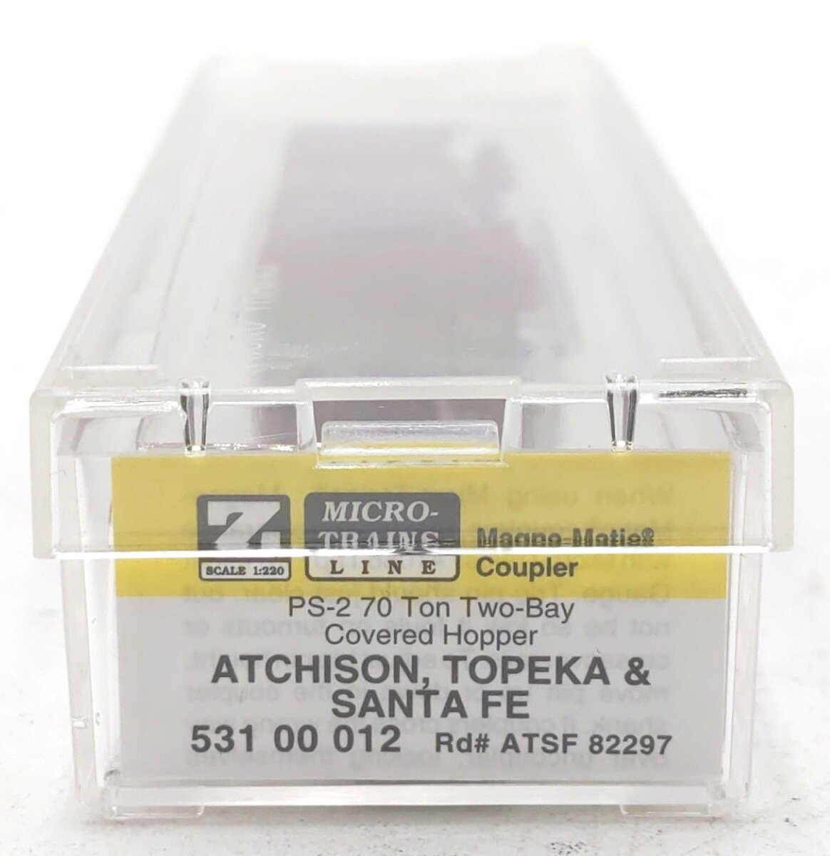 Micro-Trains 53100012 Z Scale AT&SF PS-2 70 Ton 2-Bay Covered Hopper #82297 LN/Box