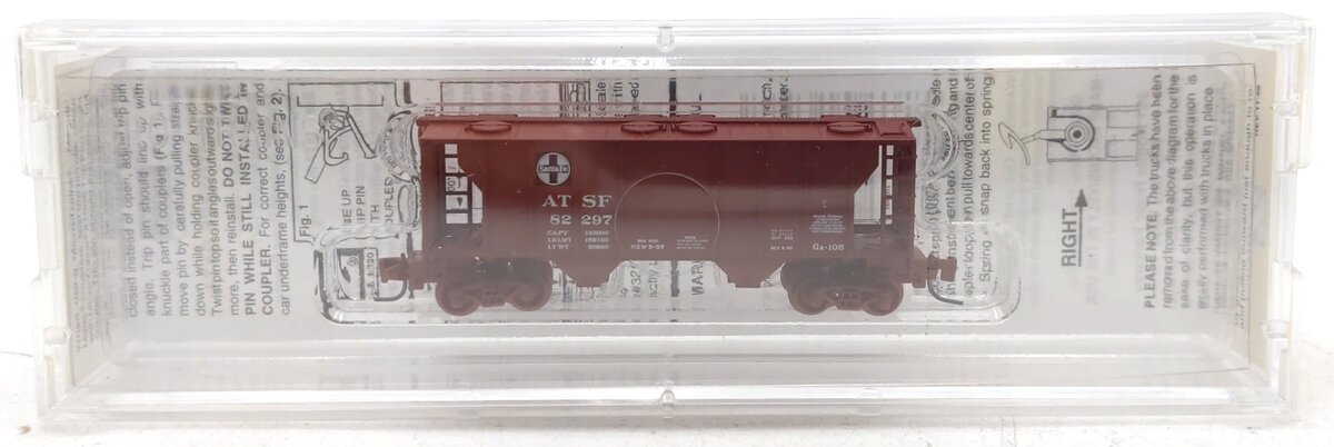 Micro-Trains 53100012 Z Scale AT&SF PS-2 70 Ton 2-Bay Covered Hopper #82297 LN/Box