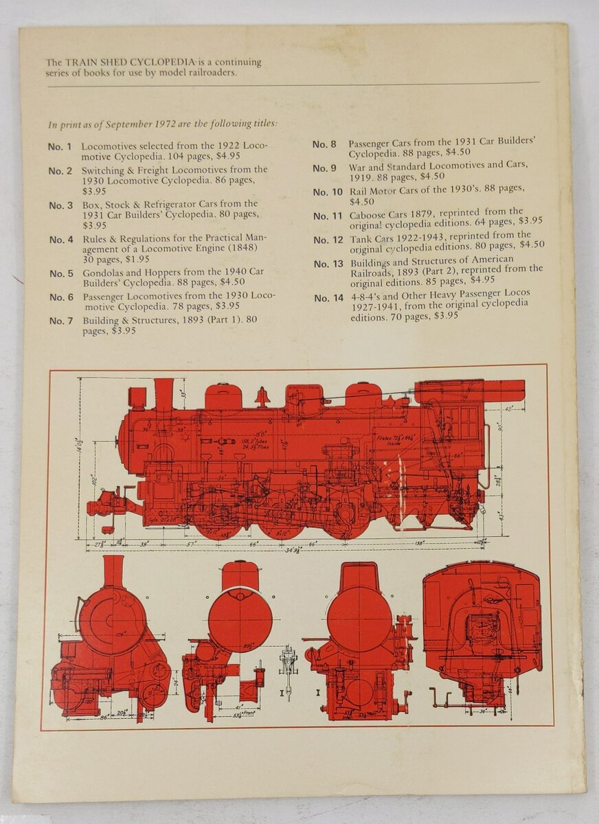 Train Shed Cyclopedia No.1 Paperback Book By Newton K. Gregg VG