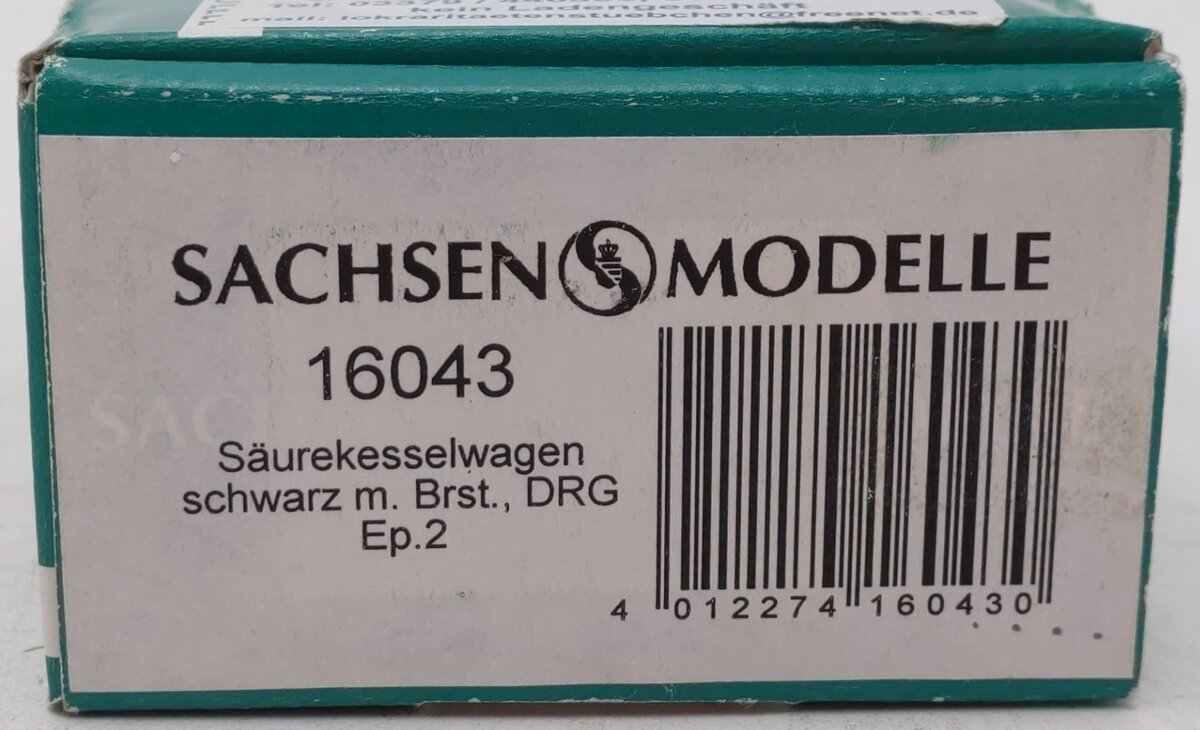 Sachsenmodelle 16043 HO Scale German Imperial Railway Freight Car #525683 EX/Box