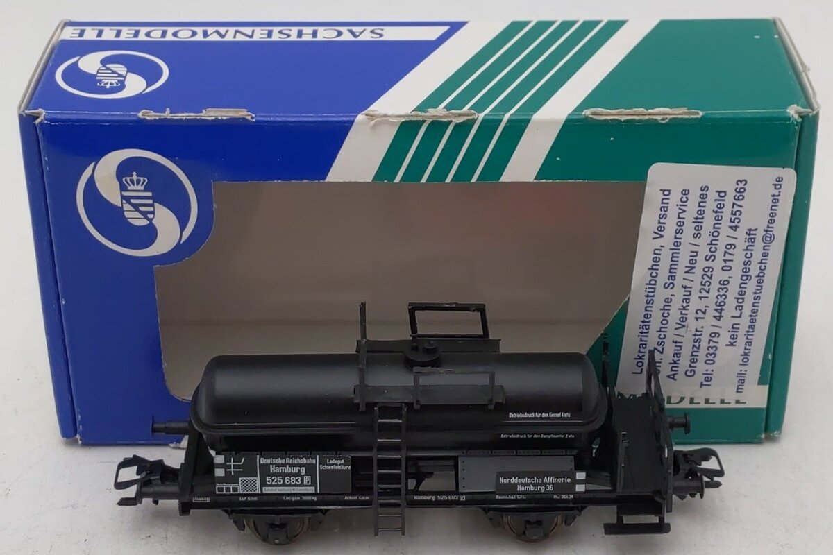Sachsenmodelle 16043 HO Scale German Imperial Railway Freight Car #525683 EX/Box